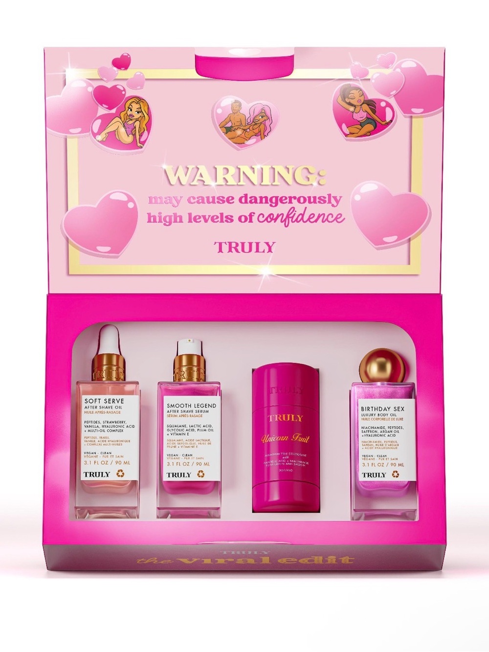 TRULY Pink Bath & Body Gift Set – Confidence Collection